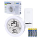 Stație meteo wireless GreenBlue, temperatură IN/OUT, ceas, selectabilă °C/°F, rază de acțiune de până la 60 m, GB162, 4 baterii AAA