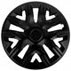 Capace universale pentru jante de 15'' NRM The Best, negre, set de 4 bucăți