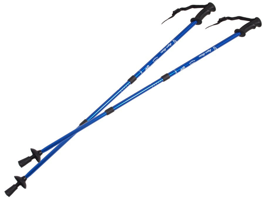 Stâlpi din aluminiu pentru nordic walking 65-135 cm albastru telescopic