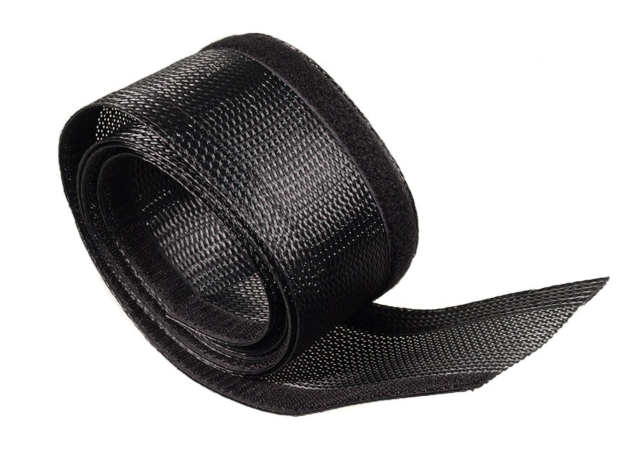 Organizator de cabluri Maclean, 85 mm, 1,8 m, negru, Velcro, MCTV-675 B