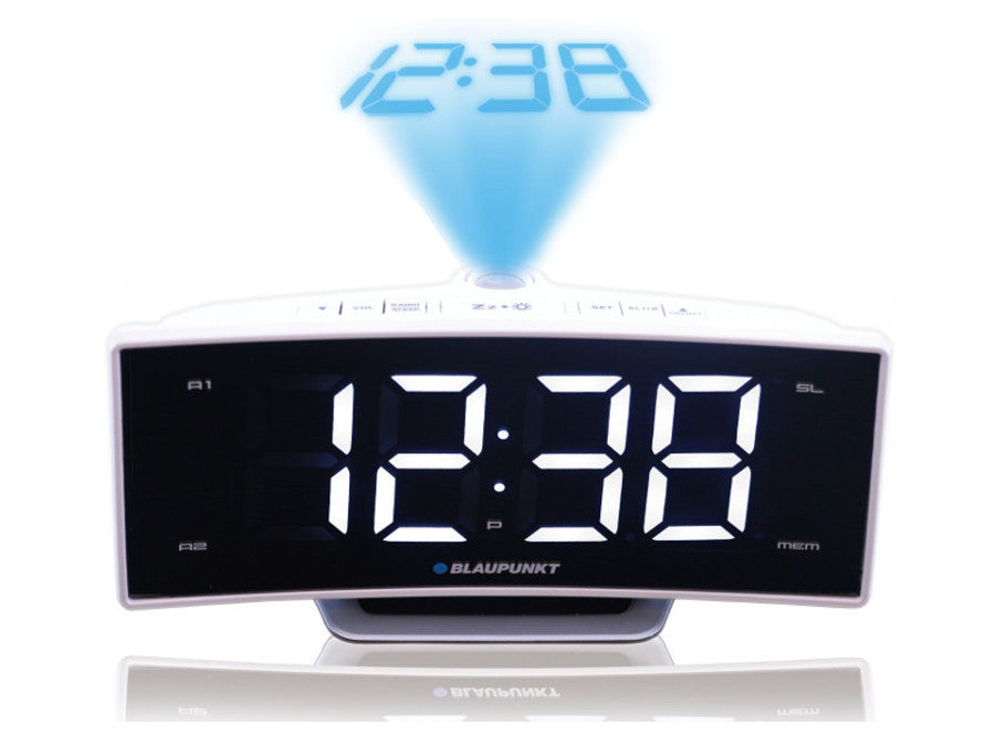 Radio cu ceas cu proiector și încărcare USB Blaupunkt CRP7WH