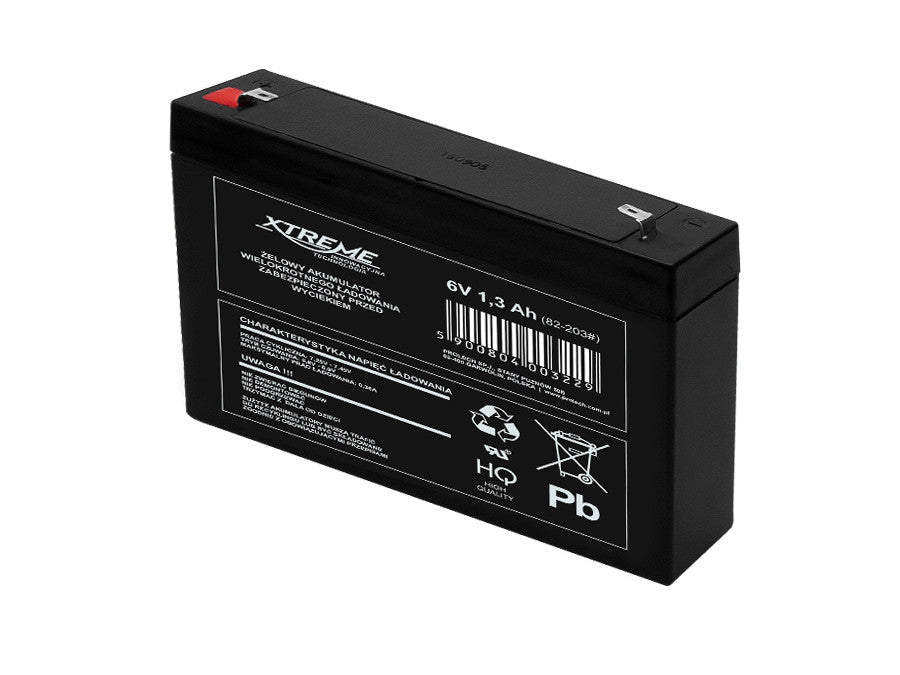 Baterie gel 6V 1.3Ah Xtreme Alarmă AGM fără întreținere