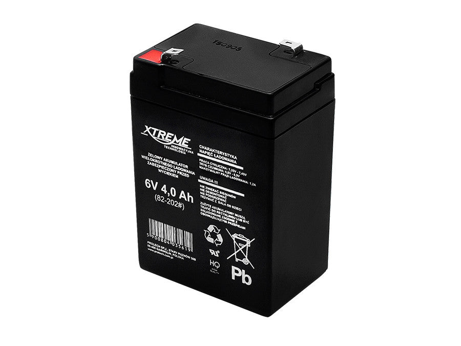 Baterie cu gel 6V 4Ah Xtreme Jucării fără întreținere AGM Alarmă Jucării Produse medicale