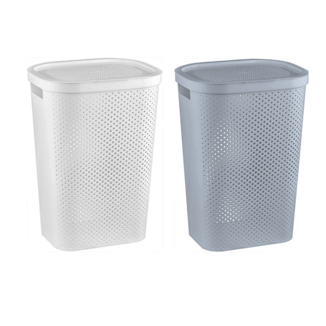 Coș de rufe Curver Infinity 60L plastic alb