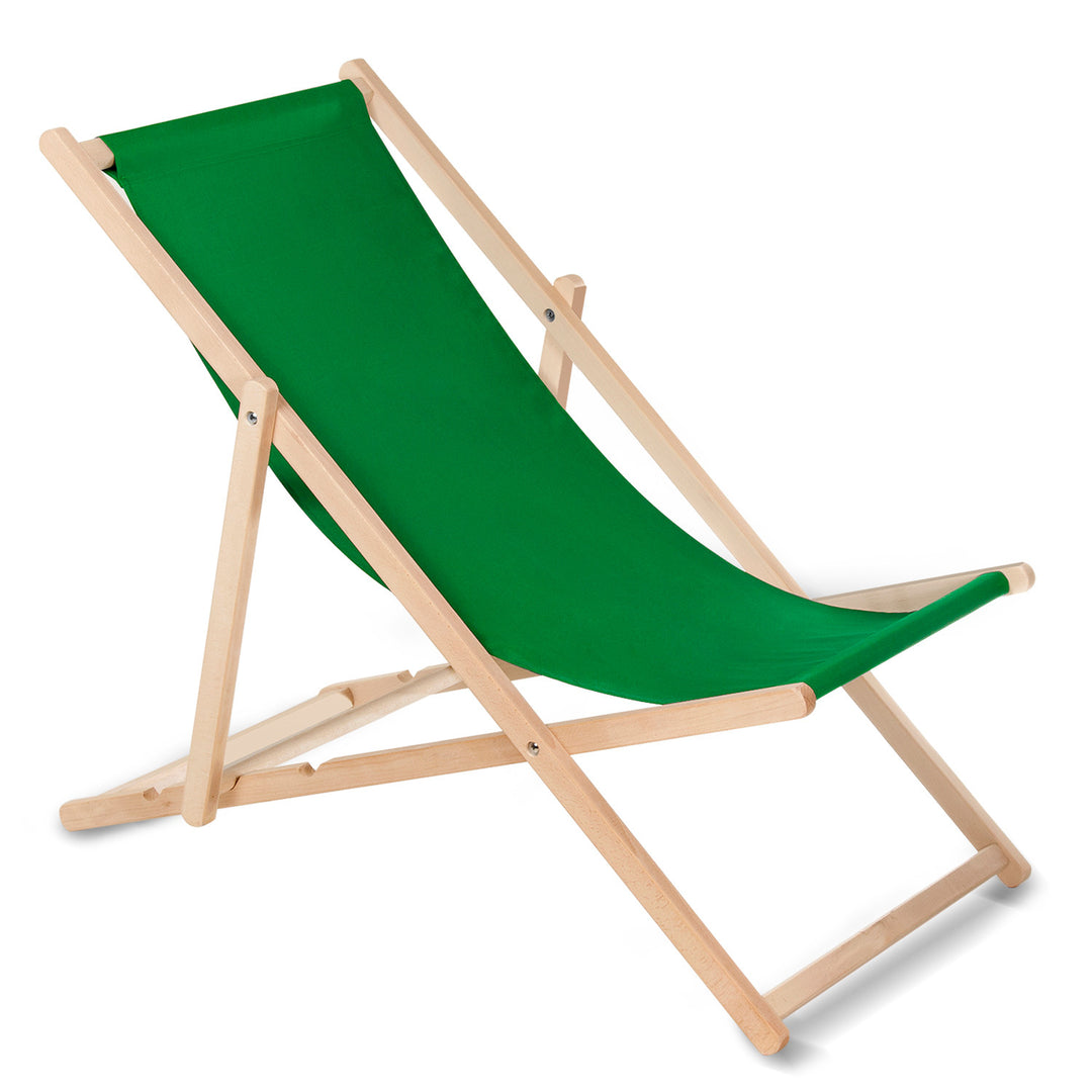 Sezlong de fag Green Blue GB183, greutate sustinuta 110kg, verde inchis