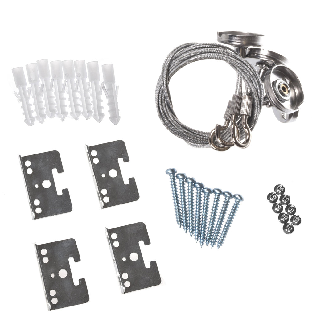 Set montaj lampa LED, 32 bucati, LED4U LD159, alb-argintiu