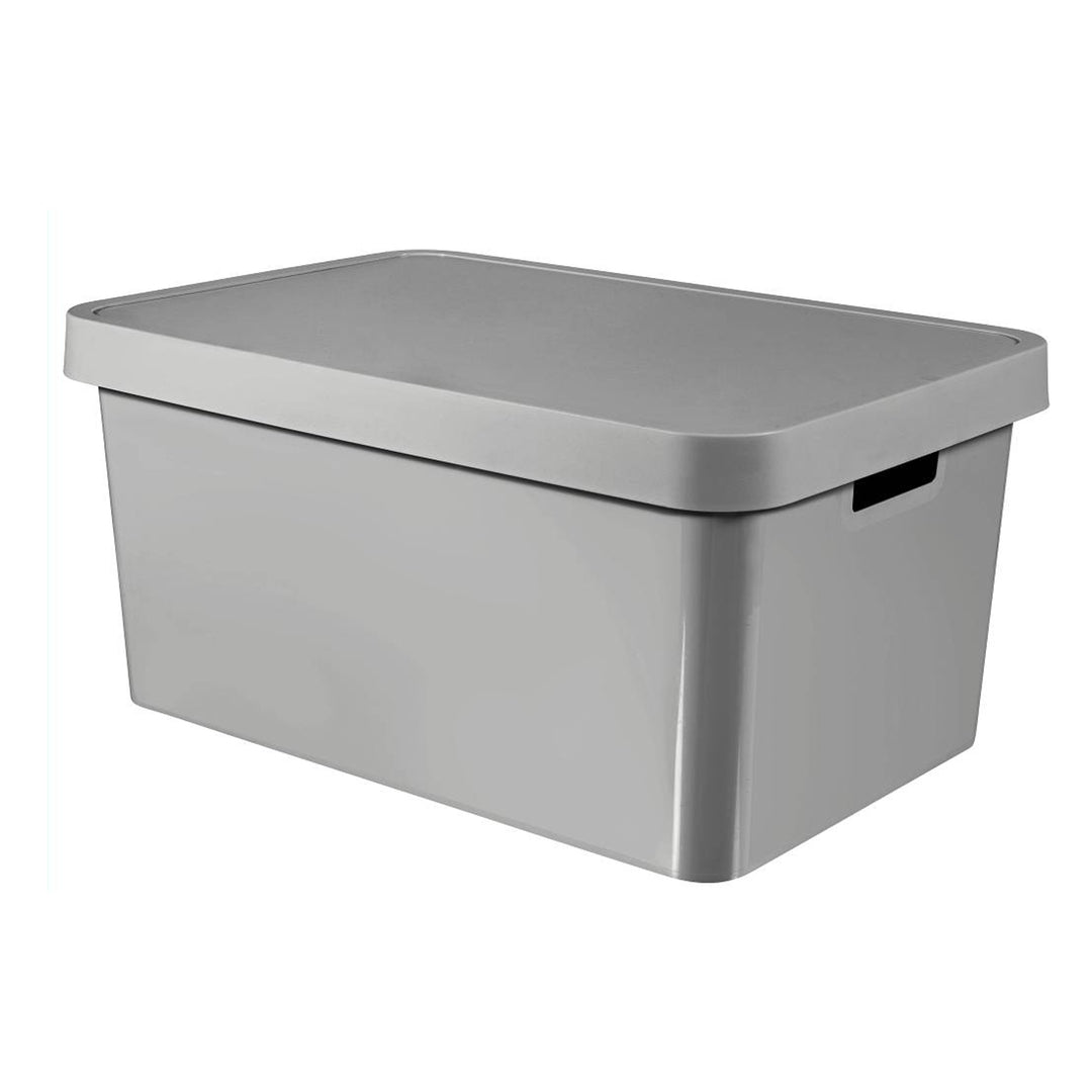 Curver 233941 Infinity Infinity Lidded Storage Box 45L Gri cu mânere