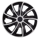 Capace de butuci universale 15" QUAD BICOLOR negru/argintiu 4 bucăți