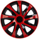 Capace de butuci universale 14" NRM DRACO CS roșu/negru 4 bucăți