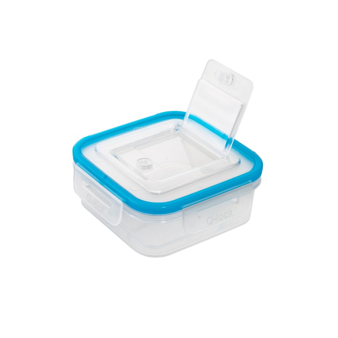 BranQ - Recipient multifuncțional | Q-Lock 0.4L pentru alimente | Albastru și transparent