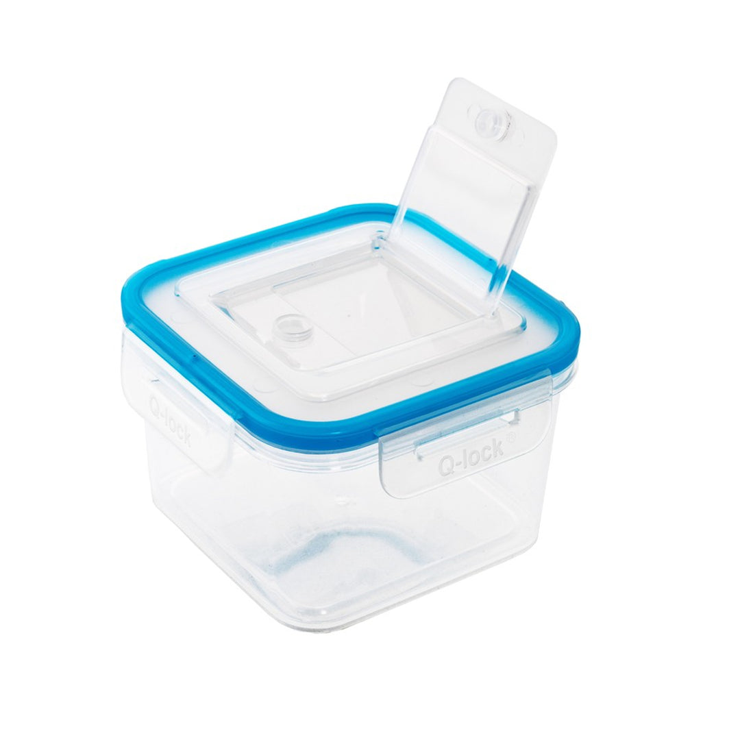 BranQ - Recipient multifuncțional | Q-Lock 0.7L pentru alimente | Albastru și transparent
