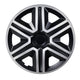 15" NRM ACTION dublă culoare argintie/neagră, capace de butuci universale NRM ACTION 4 bucăți