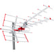 Antenă TV în aer liber DVB-T/T2 HEVC Combo UHF VHF pasiv max 100dBµV Maclean MCTV-855 Lte filtru