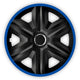 NRM 14 "14" Acoperă roțile Universal Hubcaps Easy Assembly 4 PCS Black Blue Heavy Duty