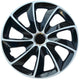 NRM 16" Acoperă roțile de roți Hubcaps Universal 4 PCS Car Black Easy Assembly Negru Alb Negru