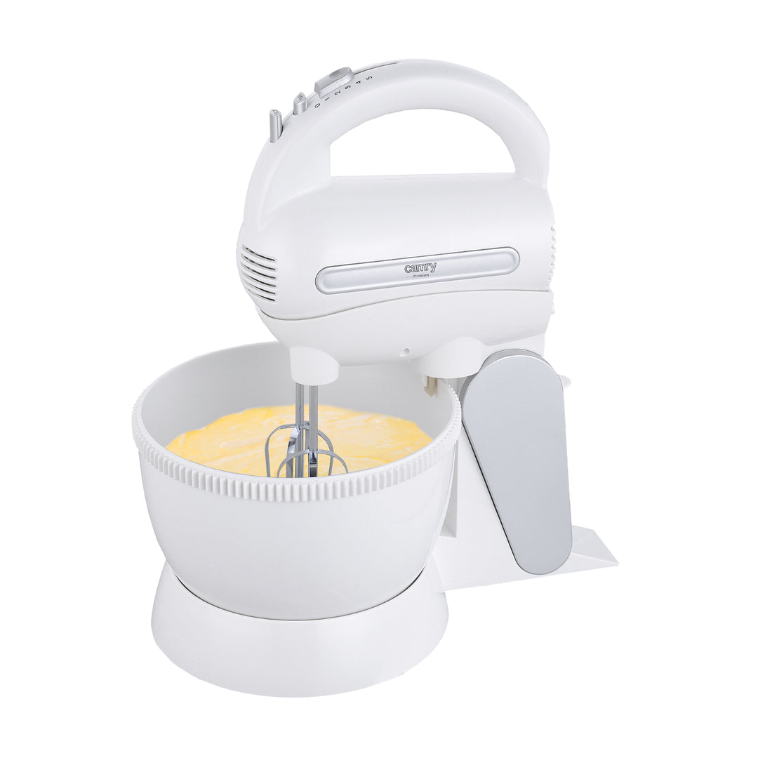 Mixer Camry CR 4213 600 W cu bol rotativ și set de palete din oțel inoxidabil