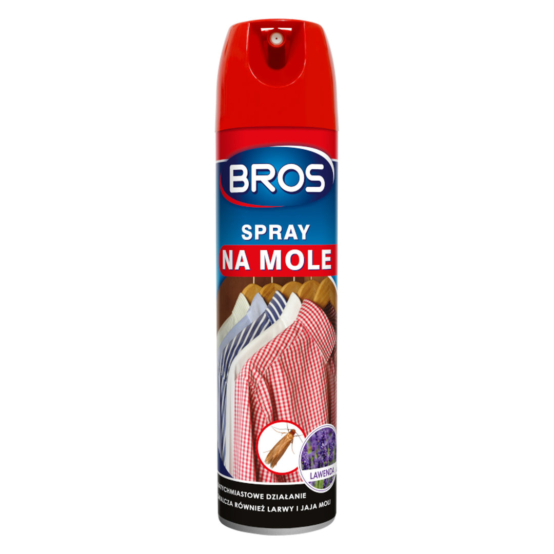 Bros 033 spray de molie 150 ml omoară, de asemenea, larvele și ouăle de molii