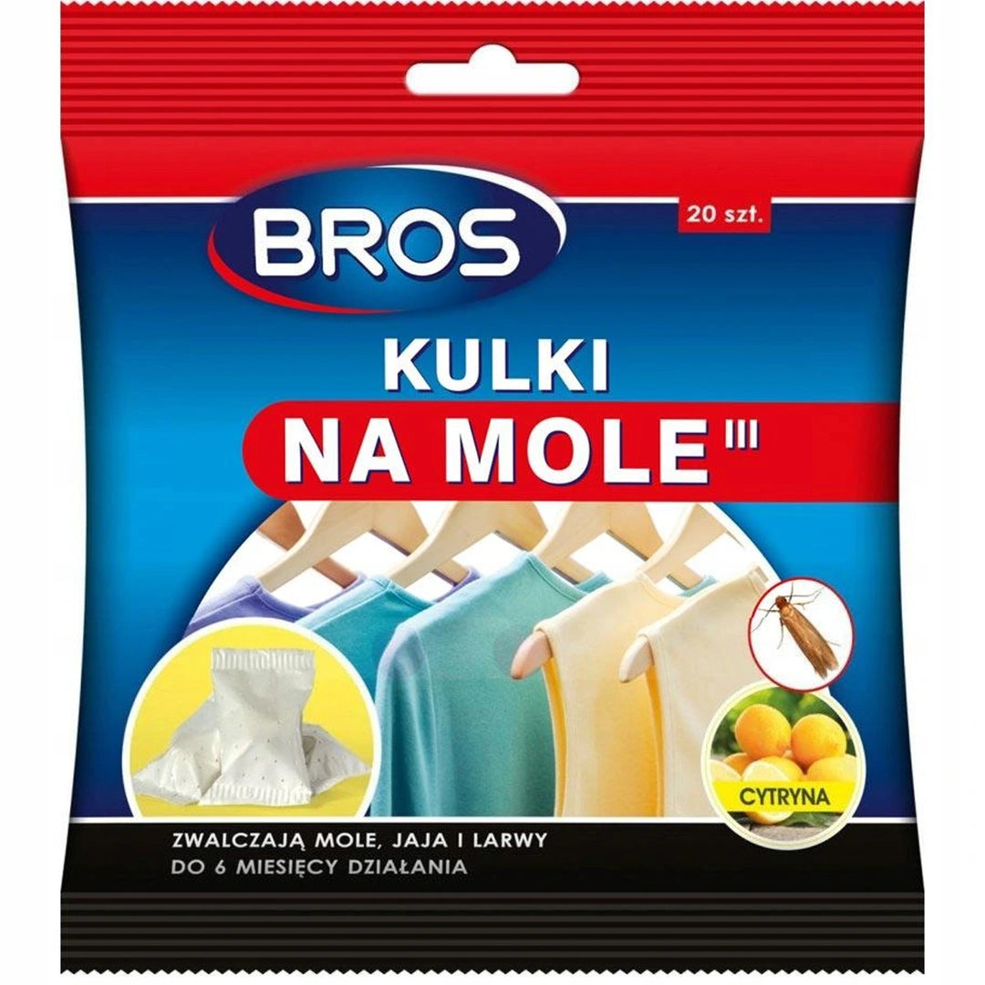 Set 20 de bucati bile pentru molie Bros, lamaie