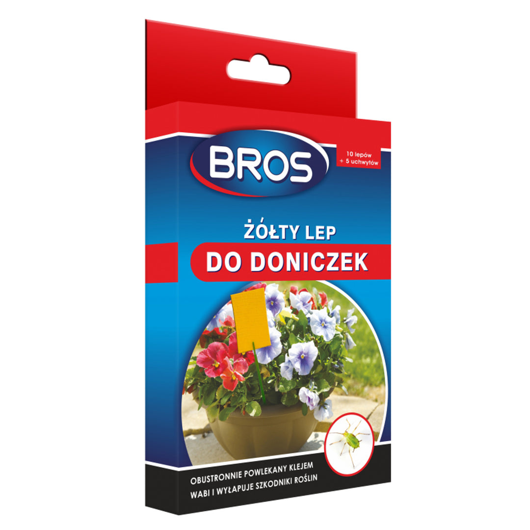 Capcane pentru insecte, set de benzi adezive 10 bucăți pentru ghivece de flori Bros
