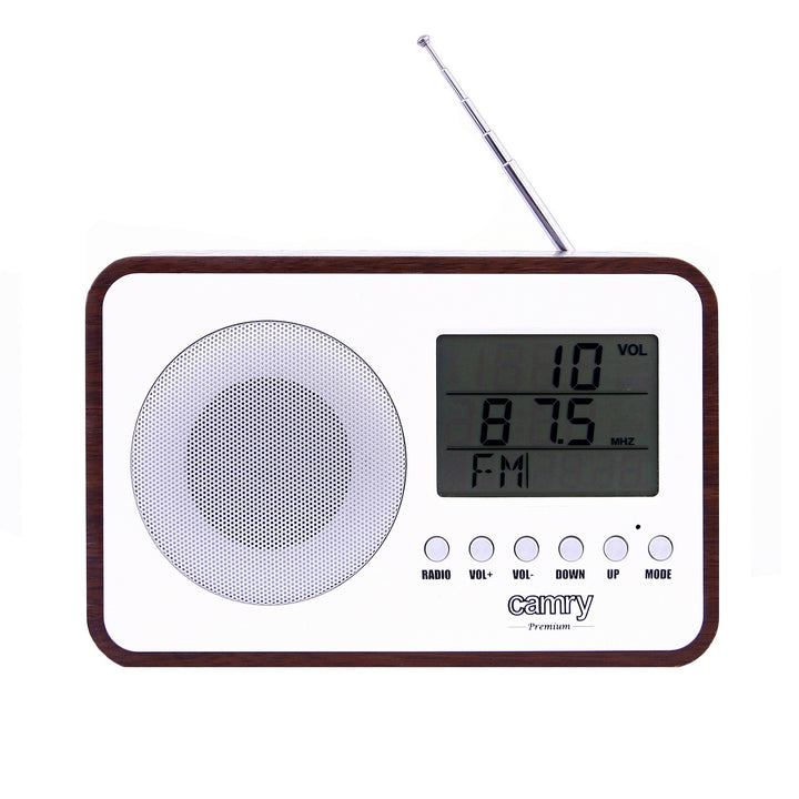 Camry CR 1153 Radio digital LCD, antenă telescopică rotativă, calendar, termometru, ceas cu alarmă