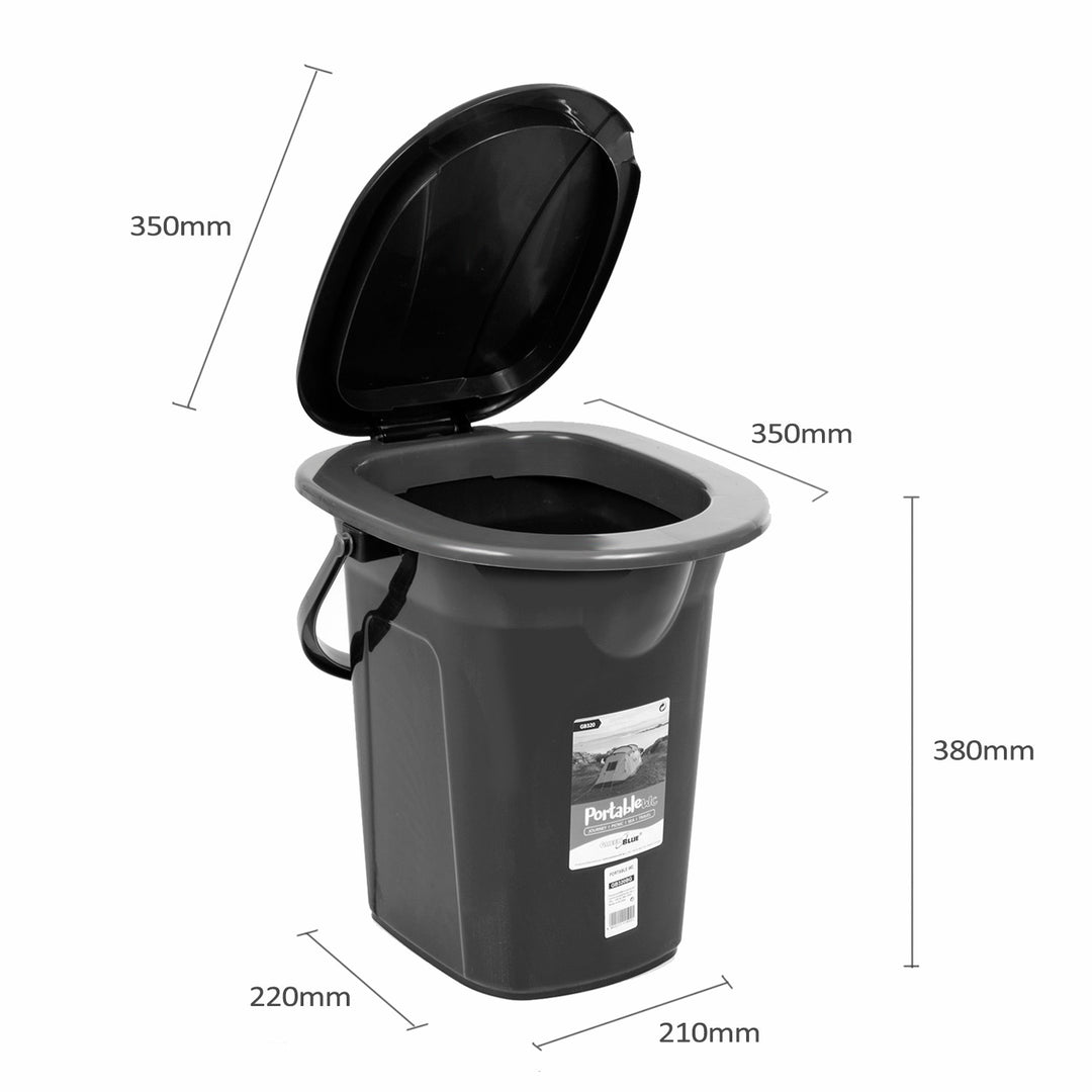 Toaletă turistică portabila GreenBlue antracit, 19 L
