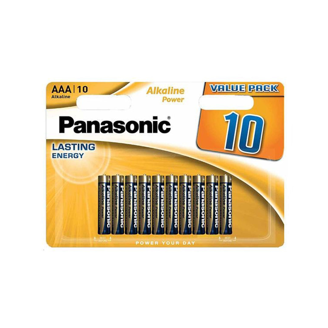 Baterii alcaline AAA Panasonic 1.5V LR03 R03, pret pe blister de 10 bucati