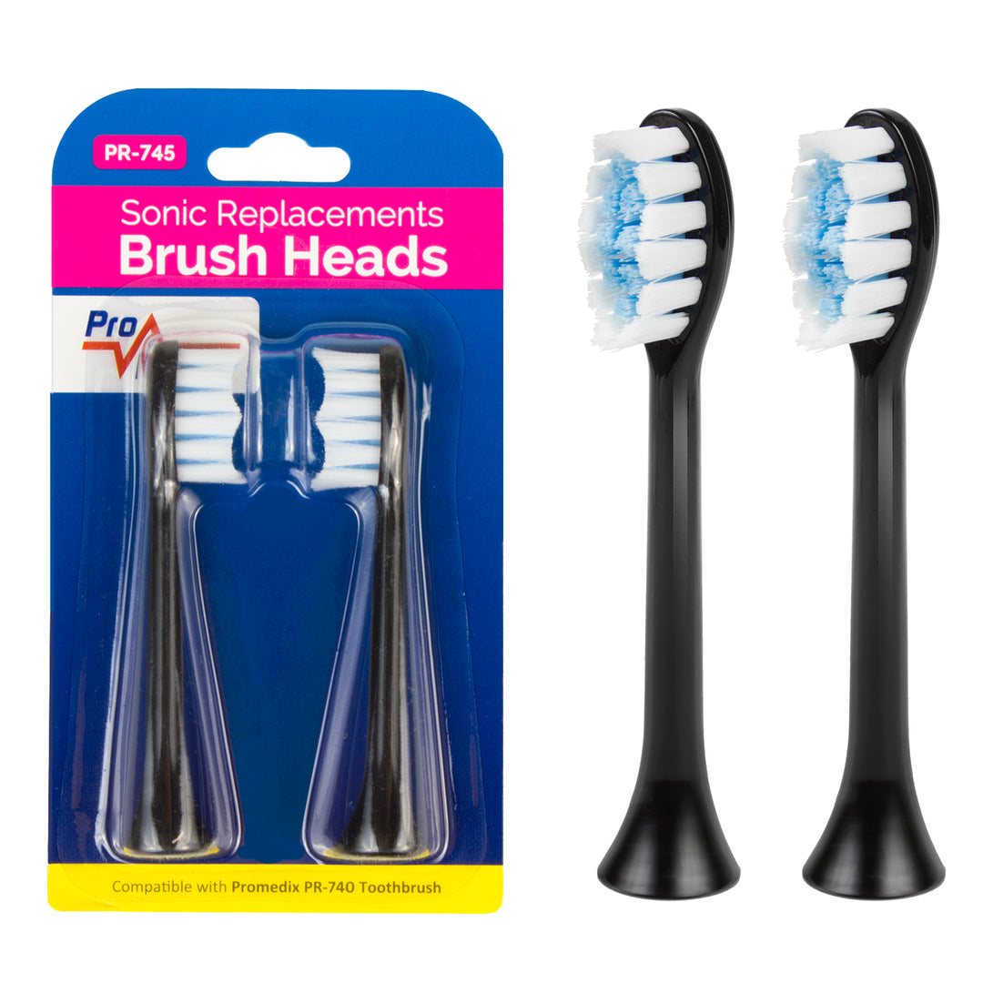 Set de perii de rezervă pentru PR-740 B Promedix 2 buc, PR-745 B negru