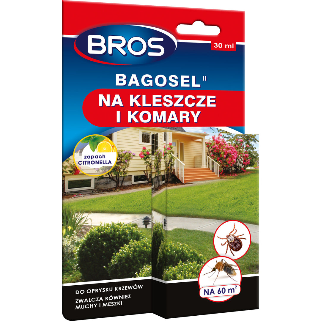 Pregătire pentru stropirea grădinii împotriva țânțarilor și căpușelor Bros Bagosel 100EC 30ml