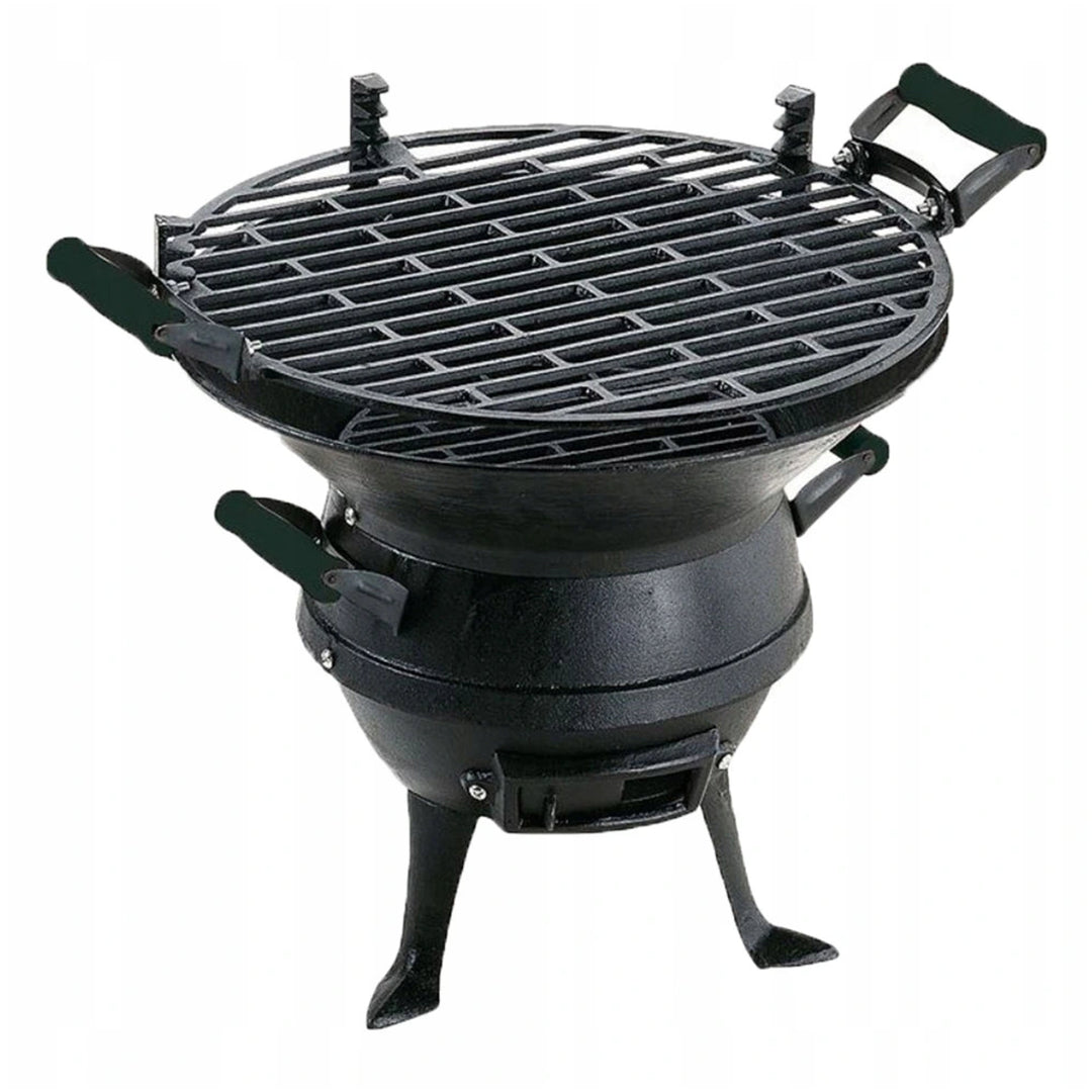 Gratar din fonta Master Grill MG630, 35,5cm, Reglare inaltime, Negru