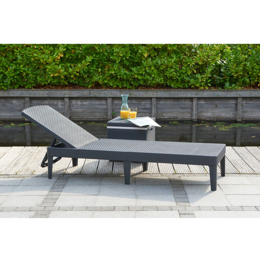 Sezlong reglabil Jaipur Sun Lounger, Curver, antracit