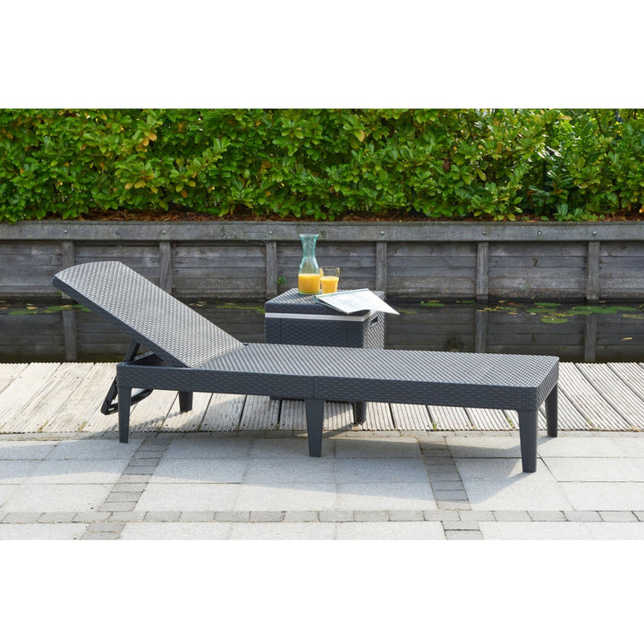Sezlong reglabil Jaipur Sun Lounger, Curver, antracit