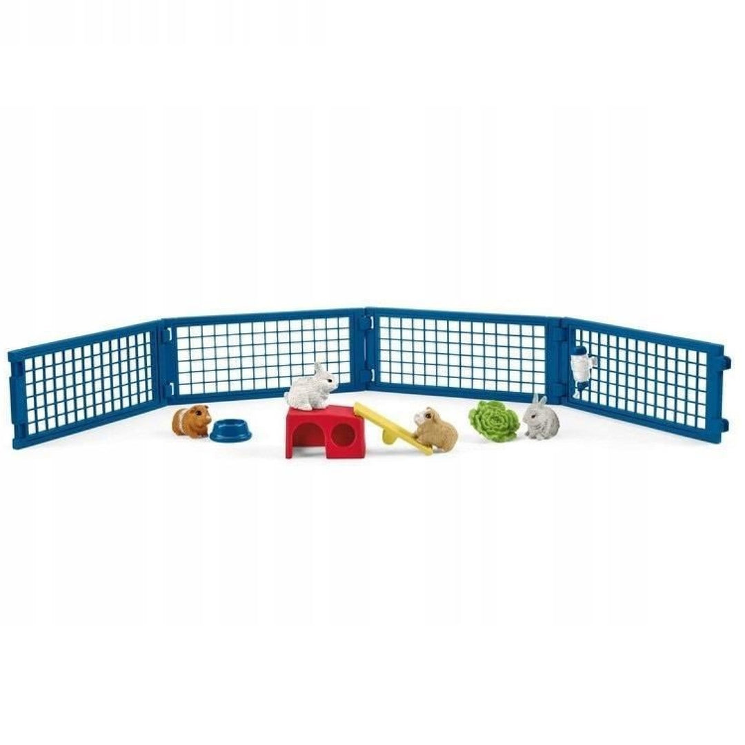 Schleich SLH42500 Schleich Farm World Rabbit & Guinea Pig Hutch Toy Play Set Figurine