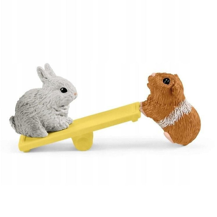 Schleich SLH42500 Schleich Farm World Rabbit & Guinea Pig Hutch Toy Play Set Figurine
