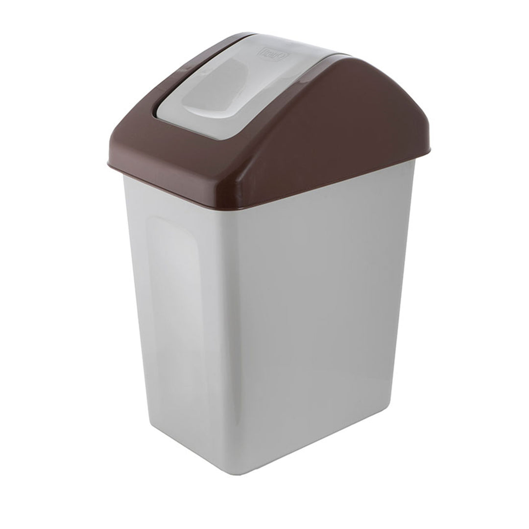 Coș de gunoi de sortare BranQ 25L cu capac basculant - maro - Deșeuri Reciclare ECO