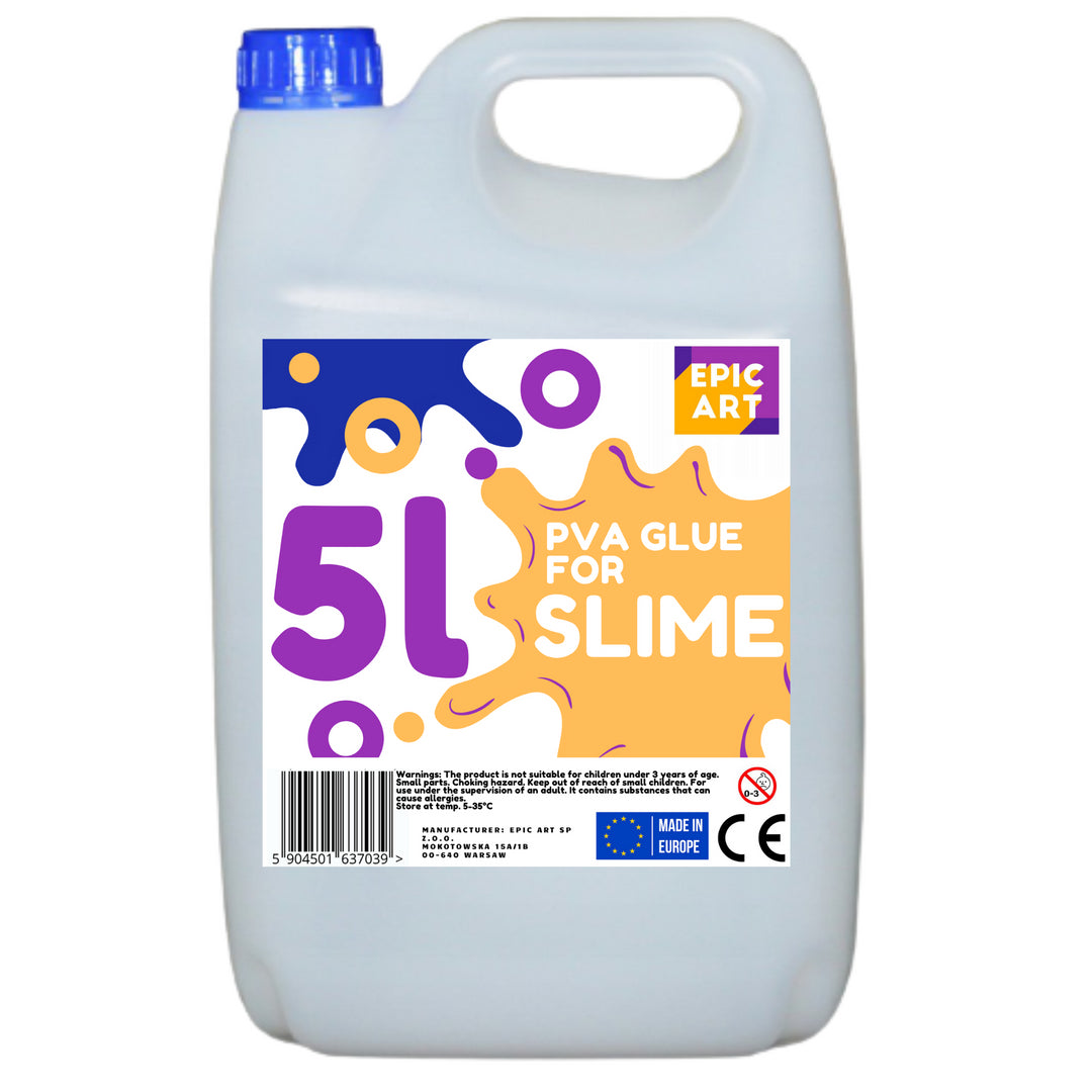 Lipici transparent PVA, 5L, 5100 g, pentru Slime, Epic Art