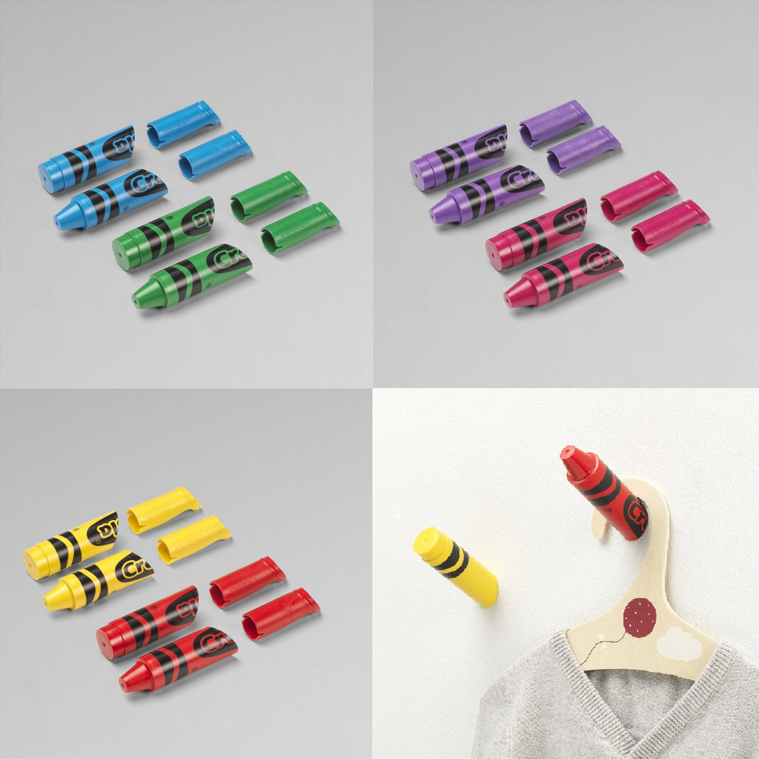 Set de 4 cârlige de perete Crayola (albastru, verde)