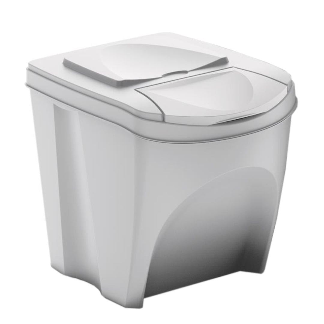 Cos pentru segregarea gunoiului Sortibox, IKWB, 25l, alb