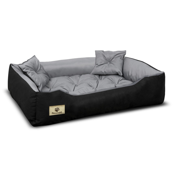 Pat pentru caini si pisici Prestige, 100 x 80 cm, negru-gri