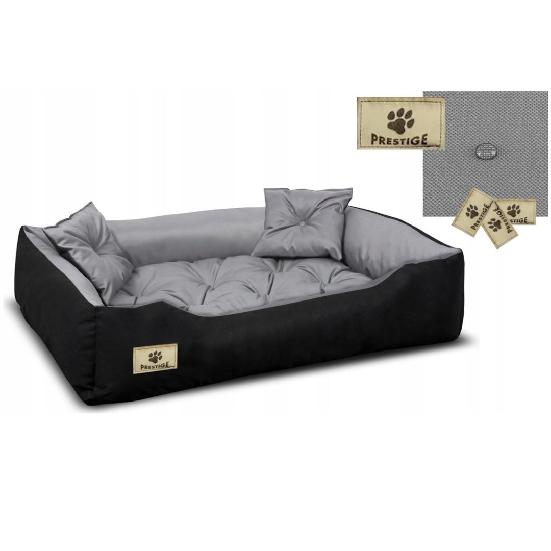 Pat pentru caini si pisici Prestige, 100 x 80 cm, negru-gri