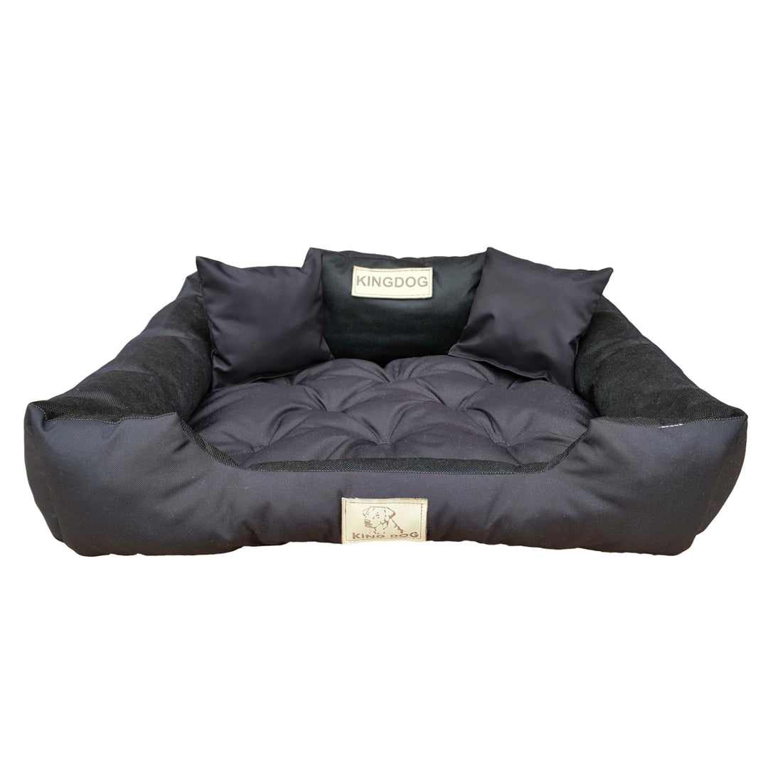Pat pentru caini si pisici KingDog, 145 x 115 cm, negru