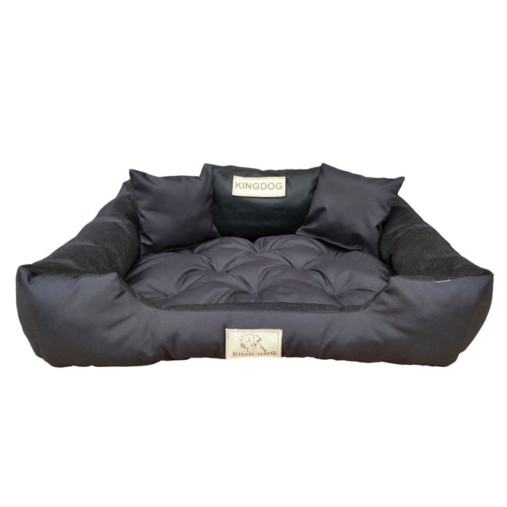 Pat pentru caini si pisici KingDog, 145 x 115 cm, negru