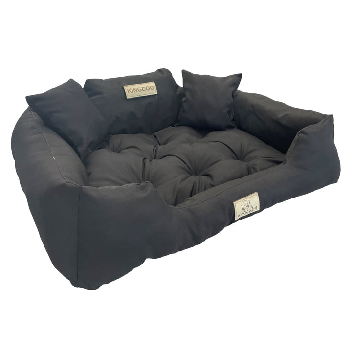 Pat pentru caini si pisici KingDog, 145 x 115 cm, negru
