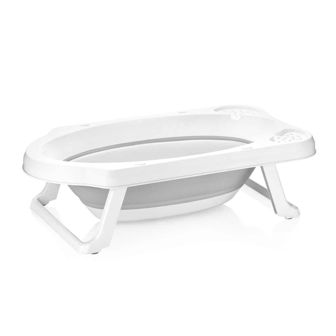 Cadita pliabila pentru bebelusi, picioare antiderapante, 48 x 82 x 23.5 cm, capacitate 33 l, gri
