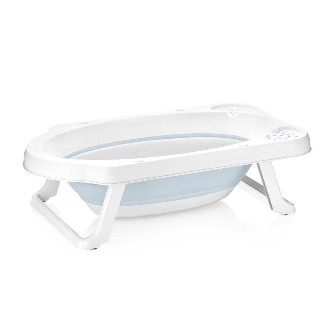 Cadita pliabila pentru bebelusi, picioare antiderapante, 48 x 82 x 23.5 cm, capacitate 33 l, albastru