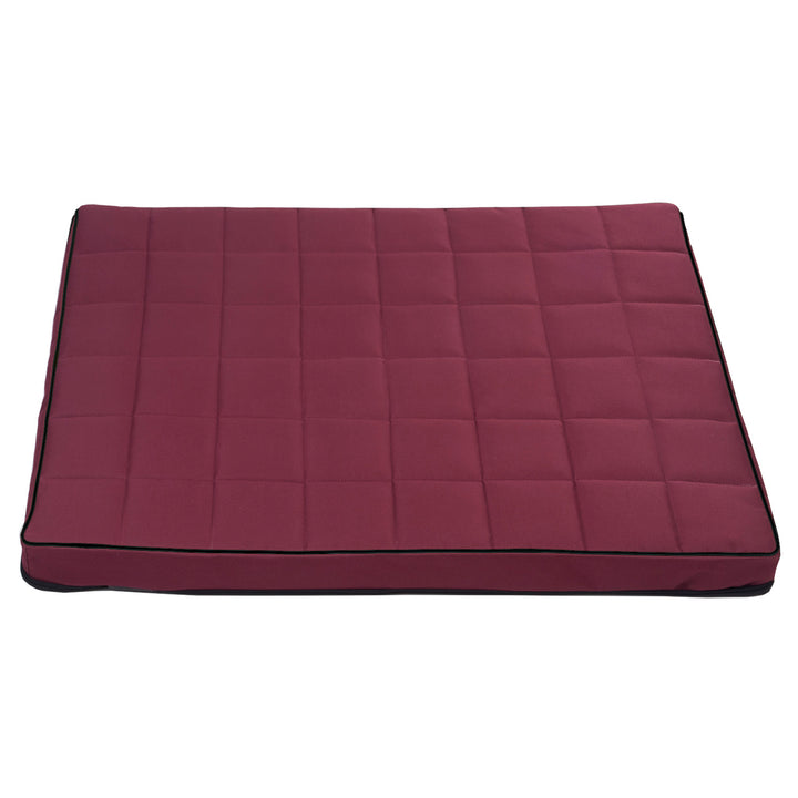 Saltea pentru caini si pisici Vigo Checked, 80 x 60 x 5 cm, visiniu - negru