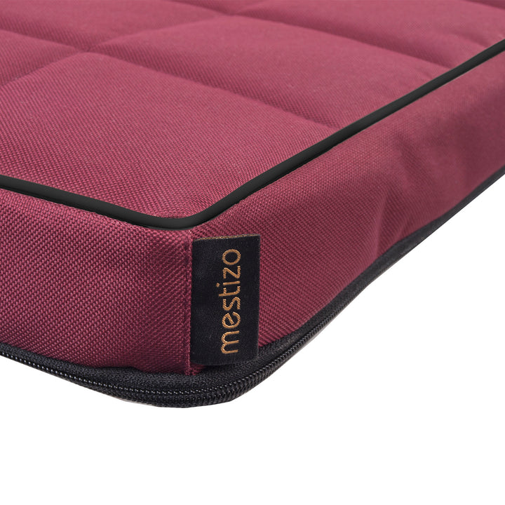 Saltea pentru caini si pisici Vigo Checked, 80 x 60 x 5 cm, visiniu - negru