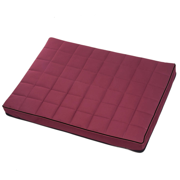 Saltea pentru caini si pisici Vigo Checked, 80 x 60 x 5 cm, visiniu - negru