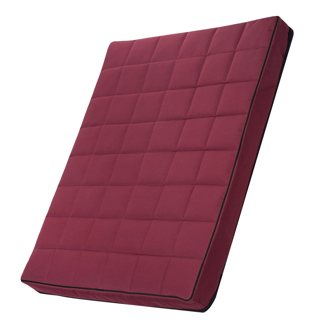 Saltea pentru caini si pisici Vigo Checked, 80 x 60 x 5 cm, visiniu - negru