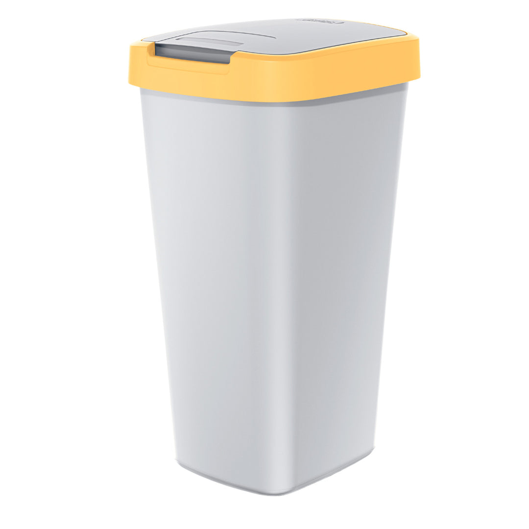 Cos de gunoi Keden Compacta Q, 26 x 19.5 x 37 cm, 12 L, gri-maro