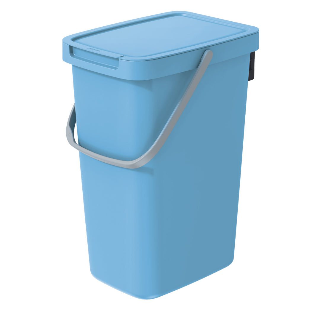 Cos de gunoi Keden Systema Q, 26x19.7x37.5 cm, 12 L, albastru deschis